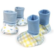 Spencers 052B-2 2 Pair Planes & Plaid Prints Booties Set