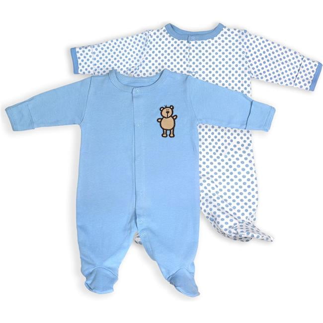 Spencers H75126BU 36 Months Sleep N Play Mitten Cuffs Footie Set