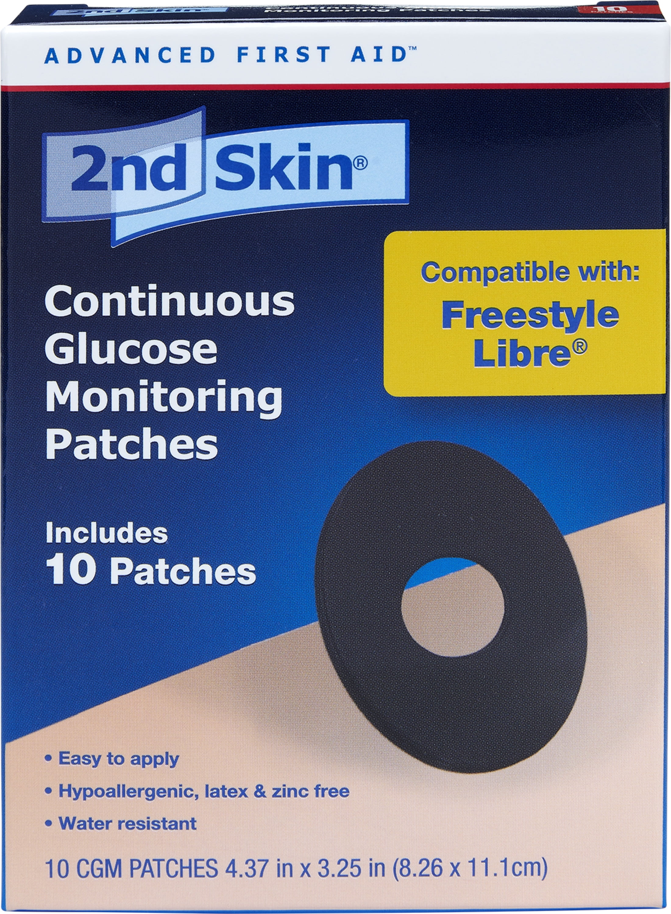 Curad Continuous Glucose Monitor Patches, Tan, 25 Ct