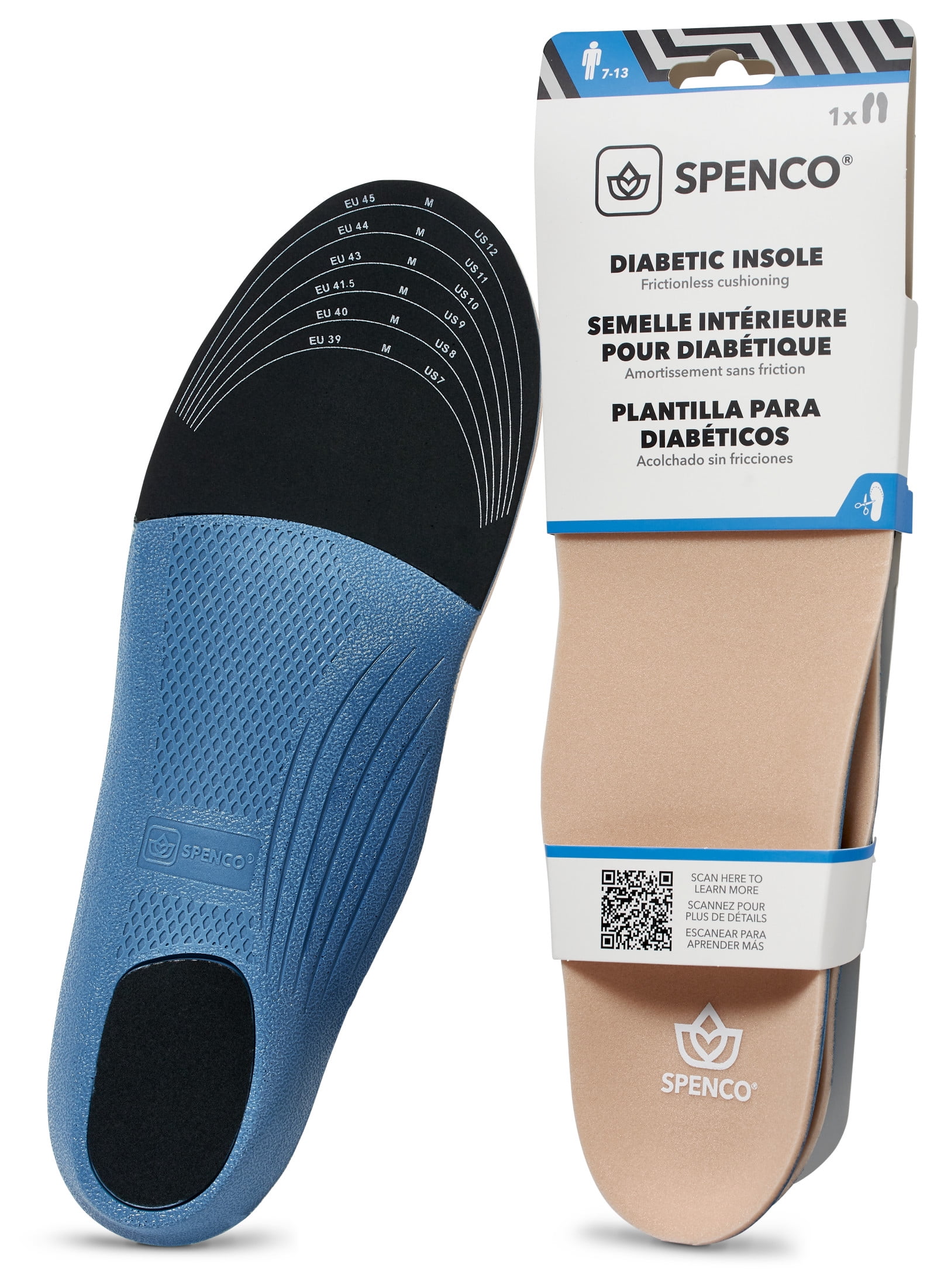 dicon イソ type A Spenco Diabetic Insole Trim to Fit - Walmart.com