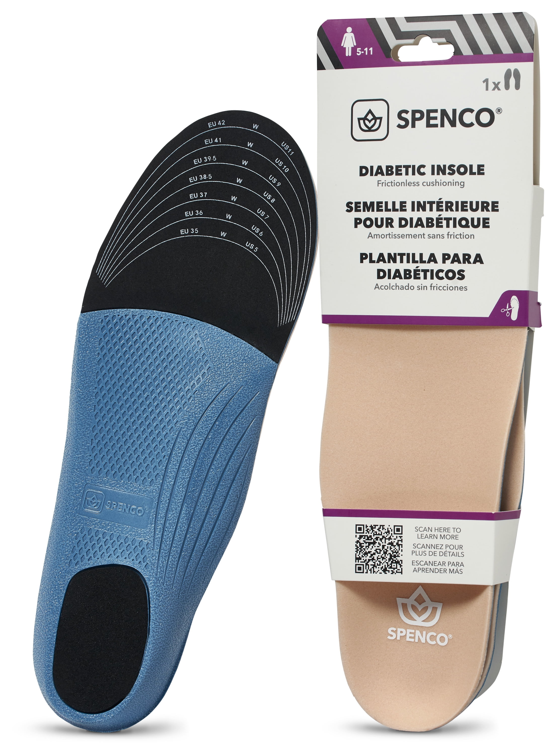 Spenco Diabetic Insole Trim to Fit Women's 511