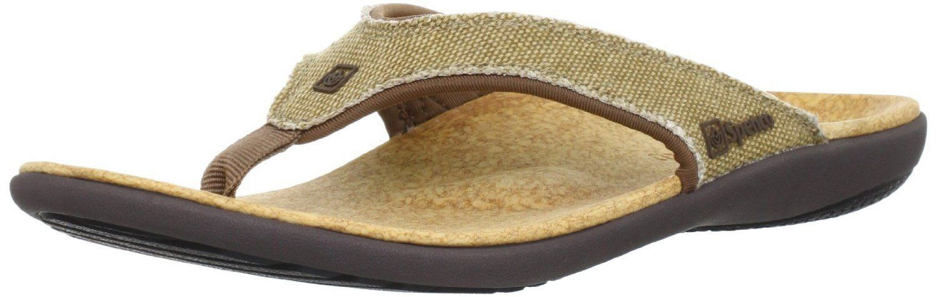 Spenco Men's Yumi Orthotic Flip Flops – Straw/Java/Cork - Walmart.com