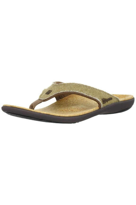 Men's Yumi Orthotic Flip Flops – Straw/Java/Cork