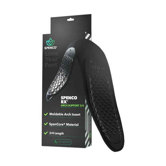 Spenco RX Orthotic Arch 3/ 4 Length Insole