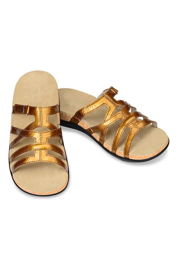 Women's Roman Gold Sandal, Size 5
