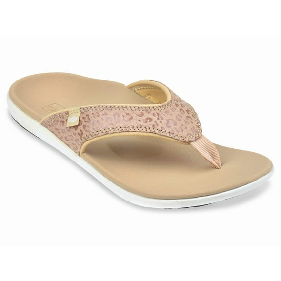 spenco women's yumi cheetah sandal, tan, 11 m us
