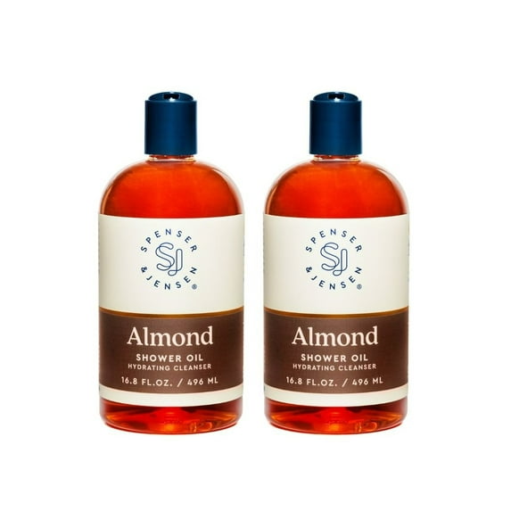 Spenser & Jensen Luxurious Almond Shower Oil 16.8 Oz, 2 Pack