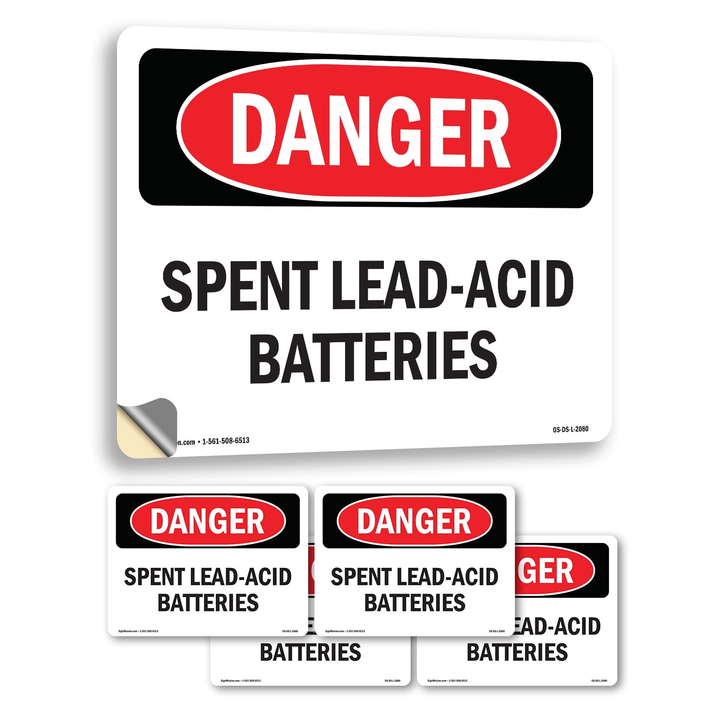 Spent Shot Labels Spent Lead OSHA Danger Vinyl Decal Label 24 Inch x 18 Inch - 5 Pack ...
