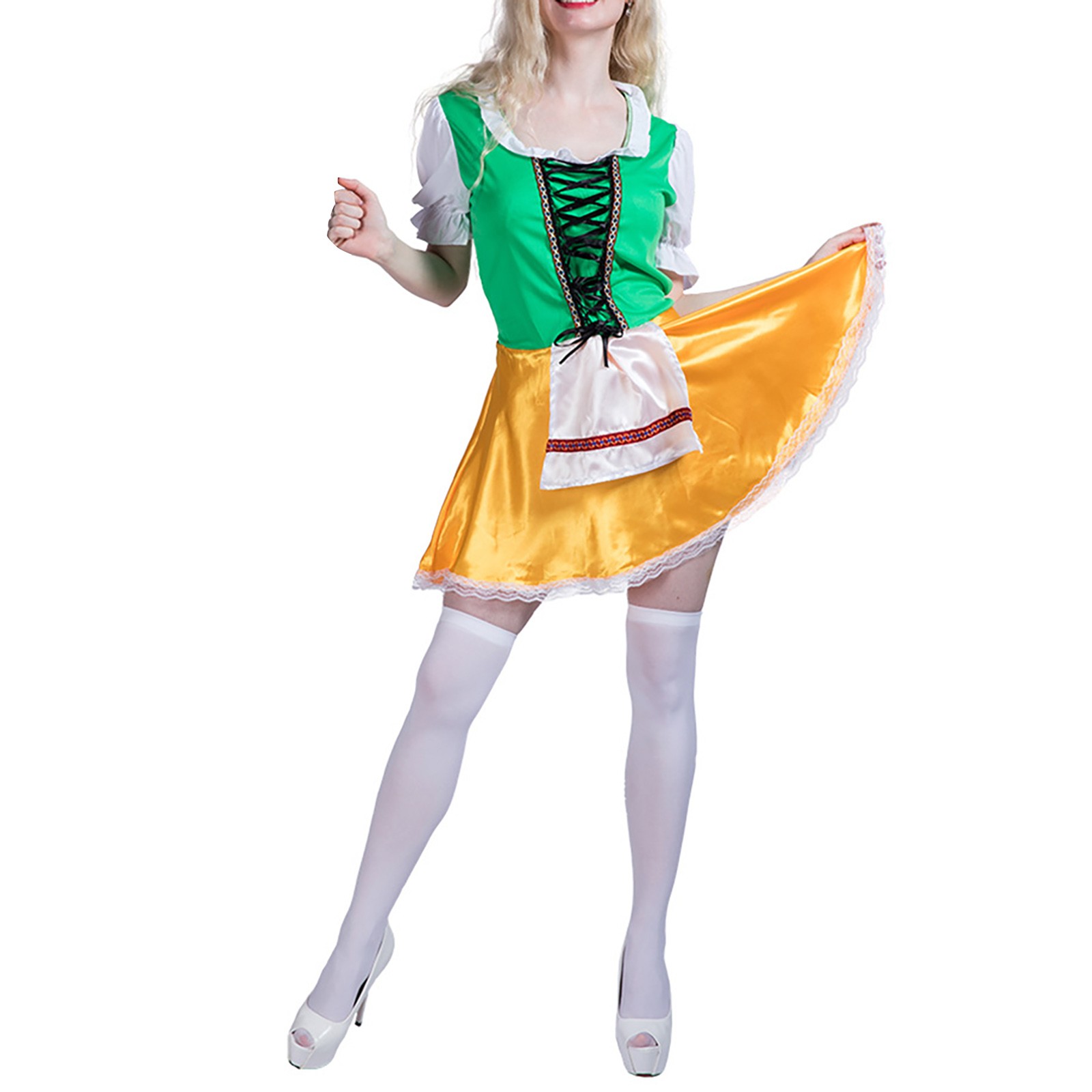 Spentoper Oktoberfest Costumes Outfits Dirndl Dress Traditional German Beer  Festival,Green One Size - Walmart.com