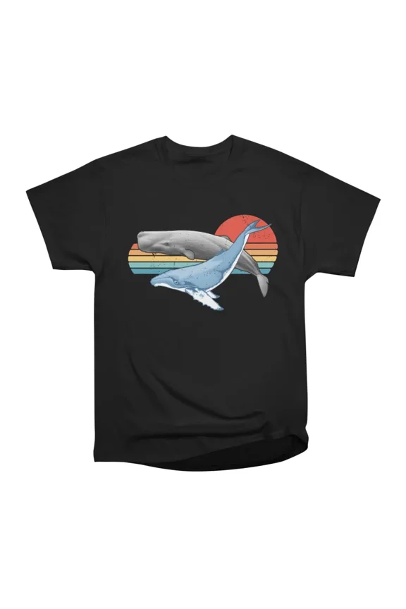 Sperm Whale and Humpback Whale T-Shirt Tee Gift For Him Merch For Her Apparel For Friend