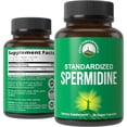 thumbnail image 1 of Spermidine Supplement Ultra High Strength Standardized to 99% Spermidine Trihydrochloride. More Potent Than Wheat Germ Extract. Vegan Capsules for Healthy Aging, Longevity. USA Tested Supplements, 1 of 7