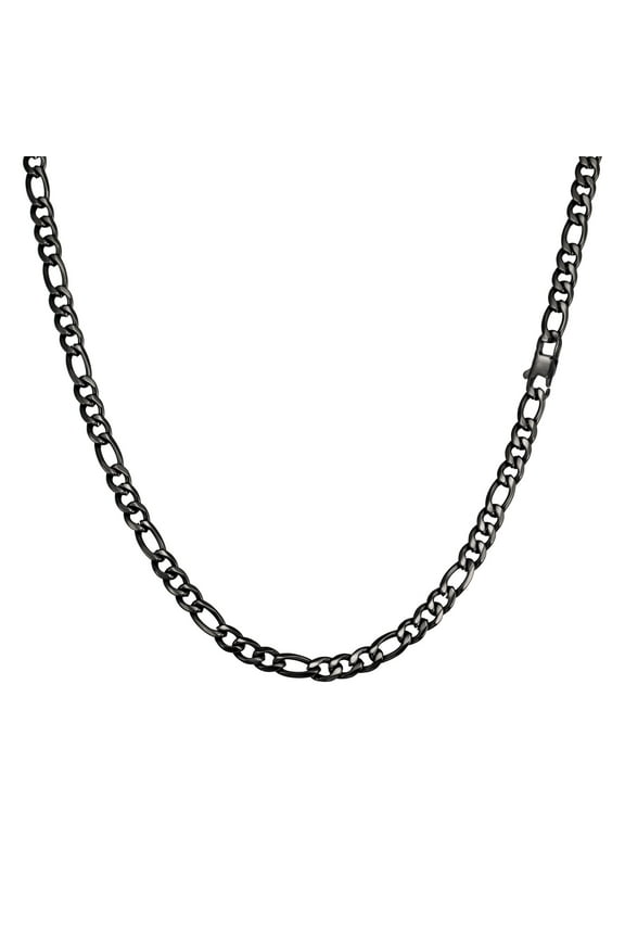 Speroto 6mm/10mm Mens Chain Necklaces, Sturdy Stainless Steel Figaro Chains for Men Women Teens, 20/22 Inch (20", 6mm, dark)