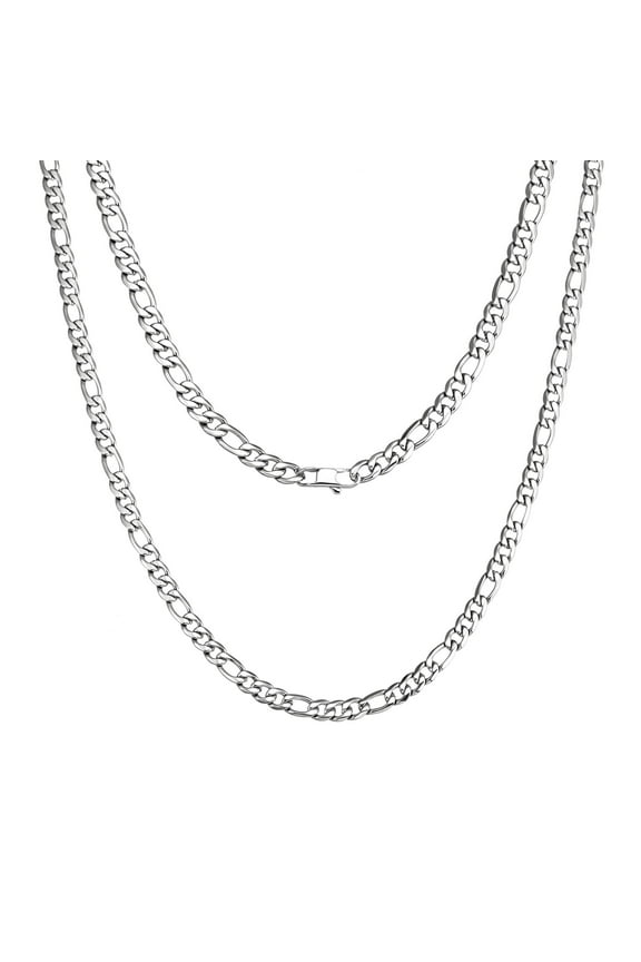 Speroto 6mm/10mm Mens Chain Necklaces, Sturdy Stainless Steel Figaro Chains for Men Women