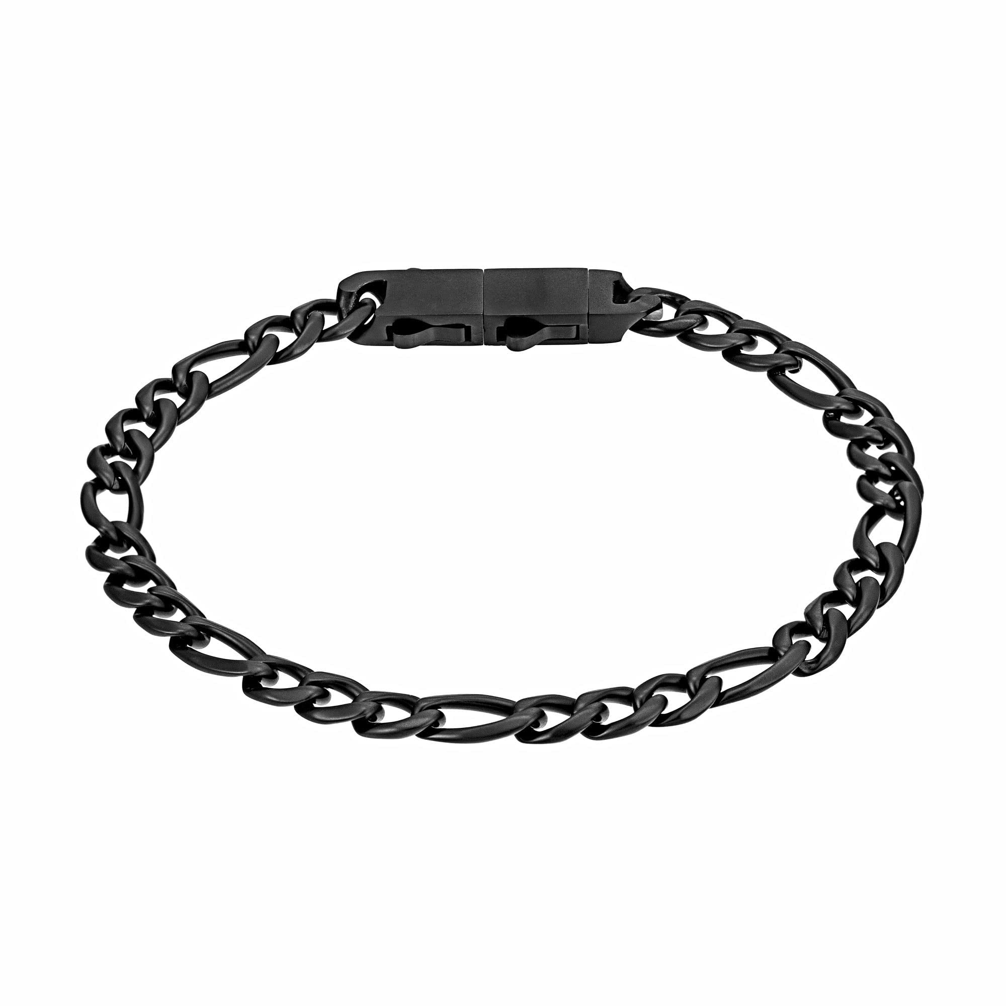 Speroto Chain Bracelet for Men 6mm/9mm, Sturdy Stainless Steel Mens Figaro Link Bracelet with Attachable Clasp, Simple Jewelry Gift for Men Women