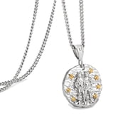 Speroto Zodiac Necklace for Men Women, Stainless Steel 12 Constellation Mens Necklace, Horoscope Astrology Embossed Zodiac Pendant Necklace, Ideal Gifts for Men Women Teens