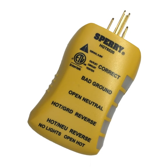 Sperry Instruments HGT6520 Stop Shock II GFCI Outlet Circuit Analyzer ...