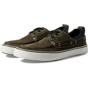 Sperry Mens Bahama 3-Eye Olive Ribbed Boat Shoe 7.5M