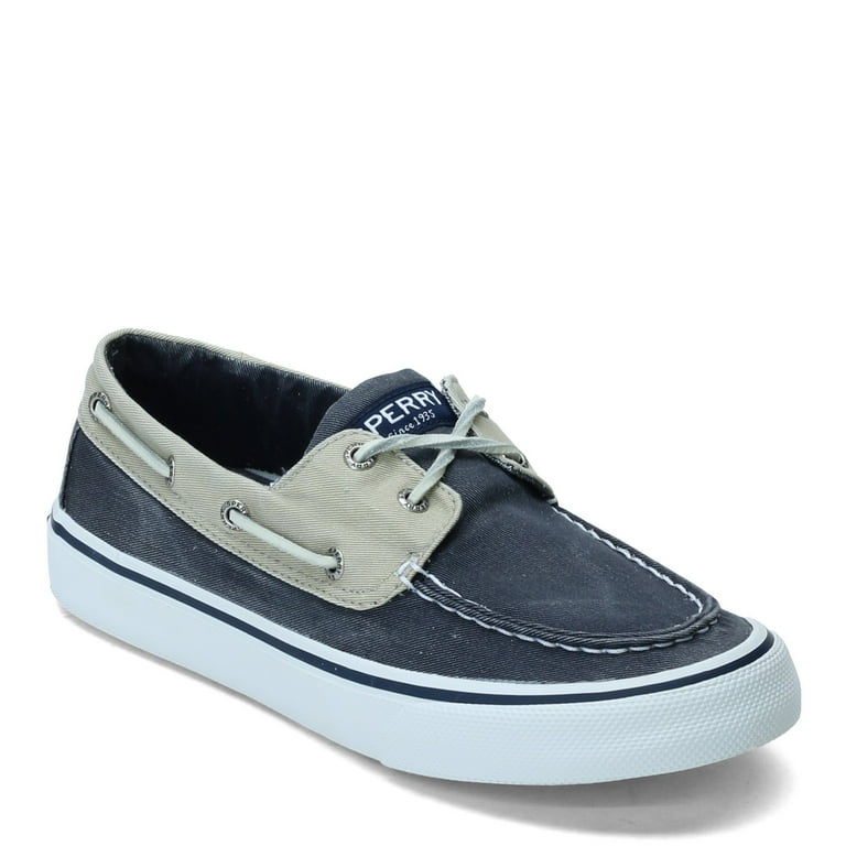 Sperry Men s Bahama II Sneaker Sw Navy Khaki 12 Medium Walmart