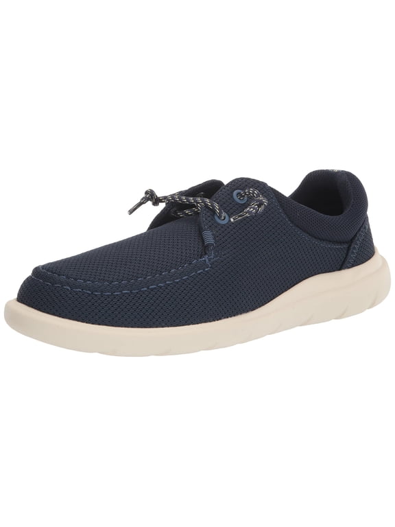 Men's Captain's MOC Moccasin, Navy MESH, 9