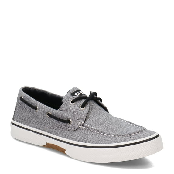 Sperry Men's, Halyard Boat Shoe Black Linen 11 M