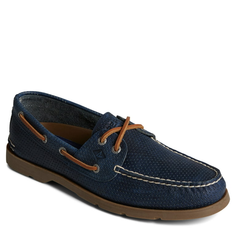 Sperry Men s Leeward Boat Shoe Navy PERF 9.5 W Walmart