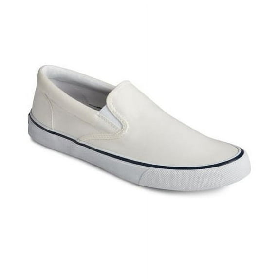Sperry Men's Striper II Slip-On Sneaker Salt Washed White STS22404 Size 11