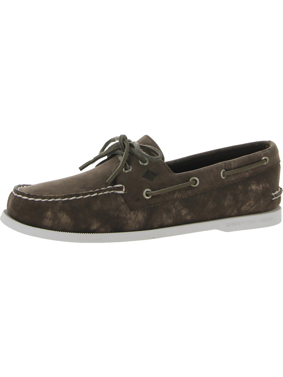 Sperry Mens Authentic Original 2E Leather Distressed Boat Shoes ...