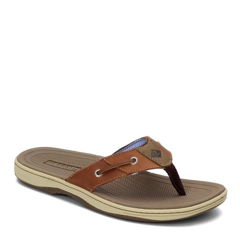 Sperry Mens Baitfish Thong Sandals, Dark Tan, 13 - Walmart.com display picture 2