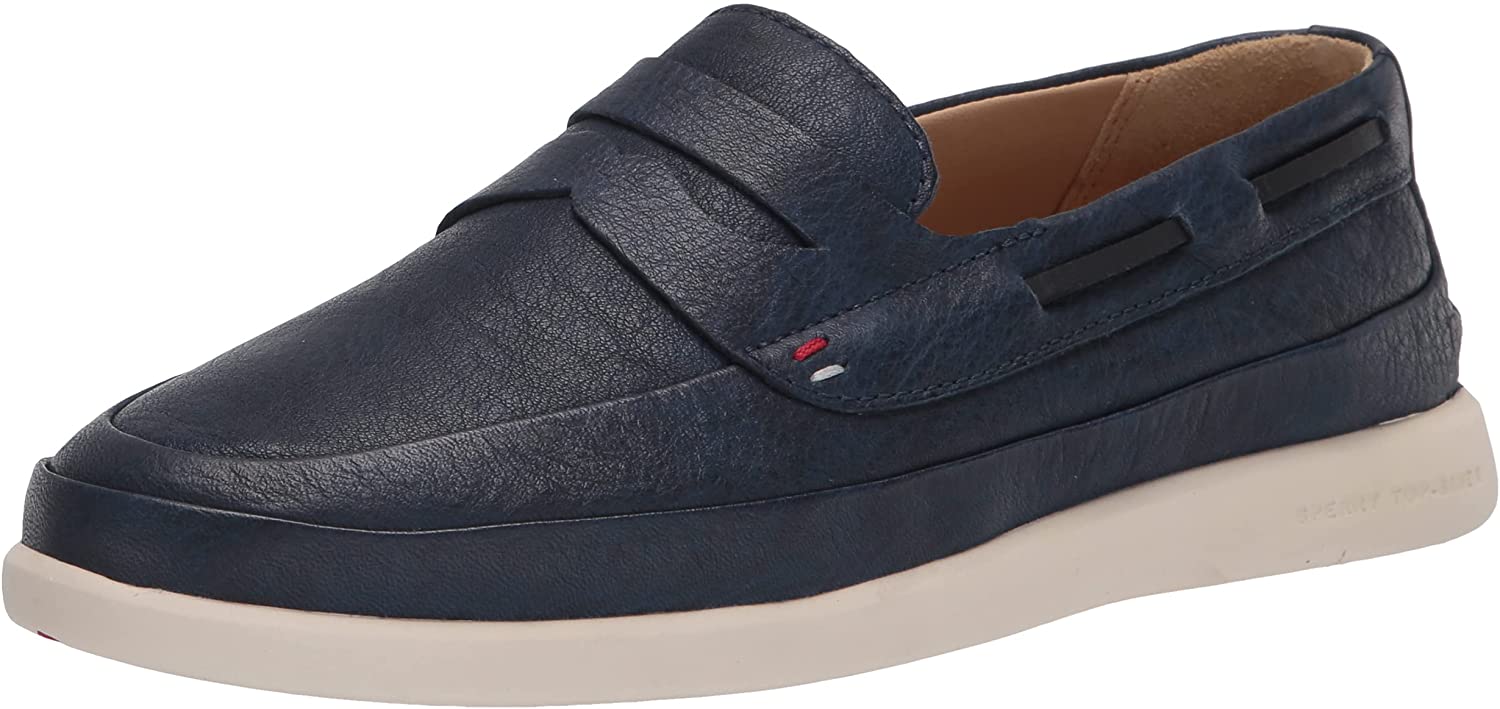 Sperry Mens Gold Cabo Plushwave Penny Loafer 13 Navy - Walmart.com