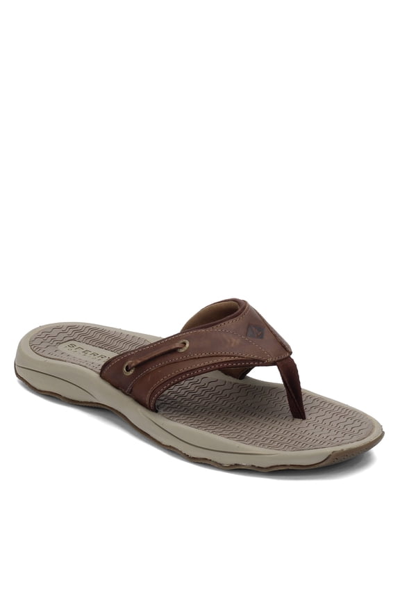 Mens Outer Banks Thong Sandals, Brown, 11