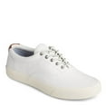 thumbnail image 1 of Sperry Mens Striper Plush Wave Lace-up Sneakers Leather White  8M, 1 of 6