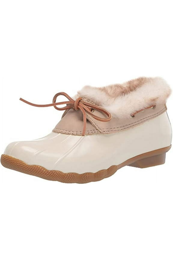 STS85834: Women's Saltwater 1-Eye Rain Boot, Ivory (7.5)