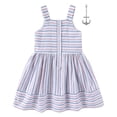 thumbnail image 1 of Sperry Striped Faux Linen Dress with Bag Charm (Girls), 2 Piece Set, Sizes 4-10, 1 of 8