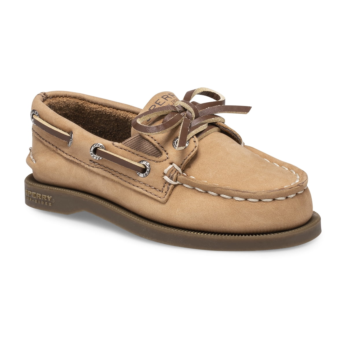 Sperry Top-Sider Authentic Original Kid's Leather Slip On Boat Shoe ...