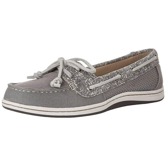 Sperry Top-Sider Firefish Canvas Womens Sand Grey Boat Shoes