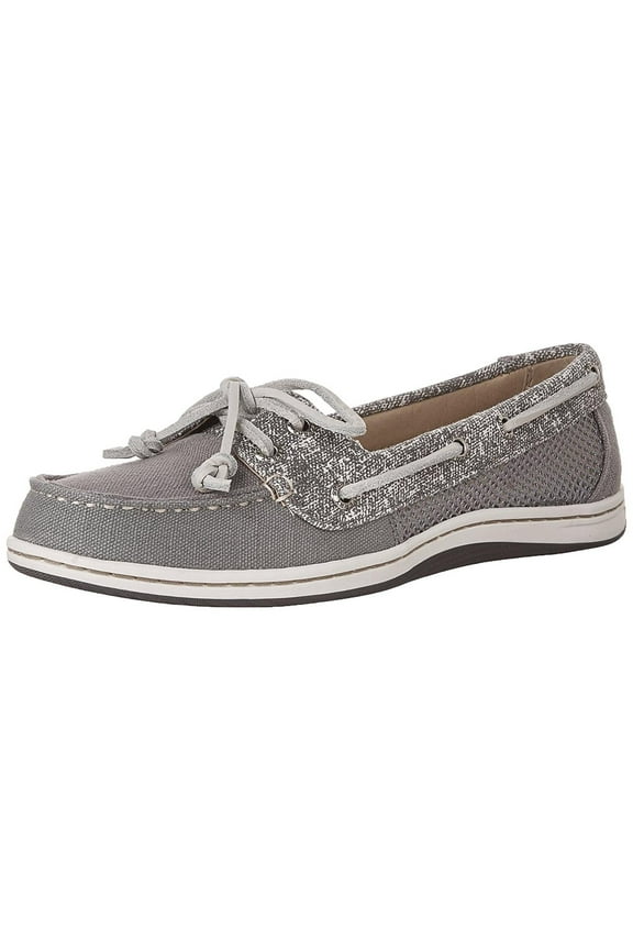 Top-Sider Firefish Canvas Womens Sand Grey Boat Shoes