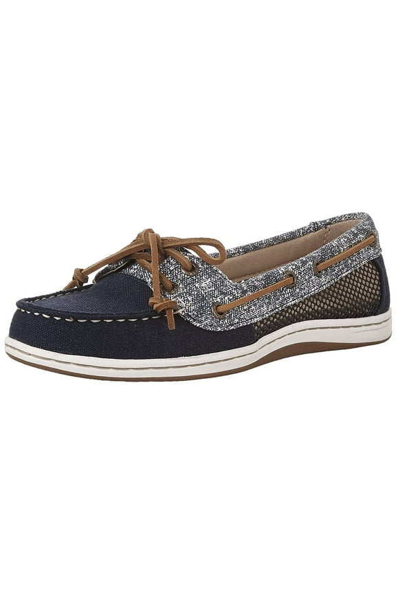 Top-Sider Firefish Womens Sand Navy Boat Shoes
