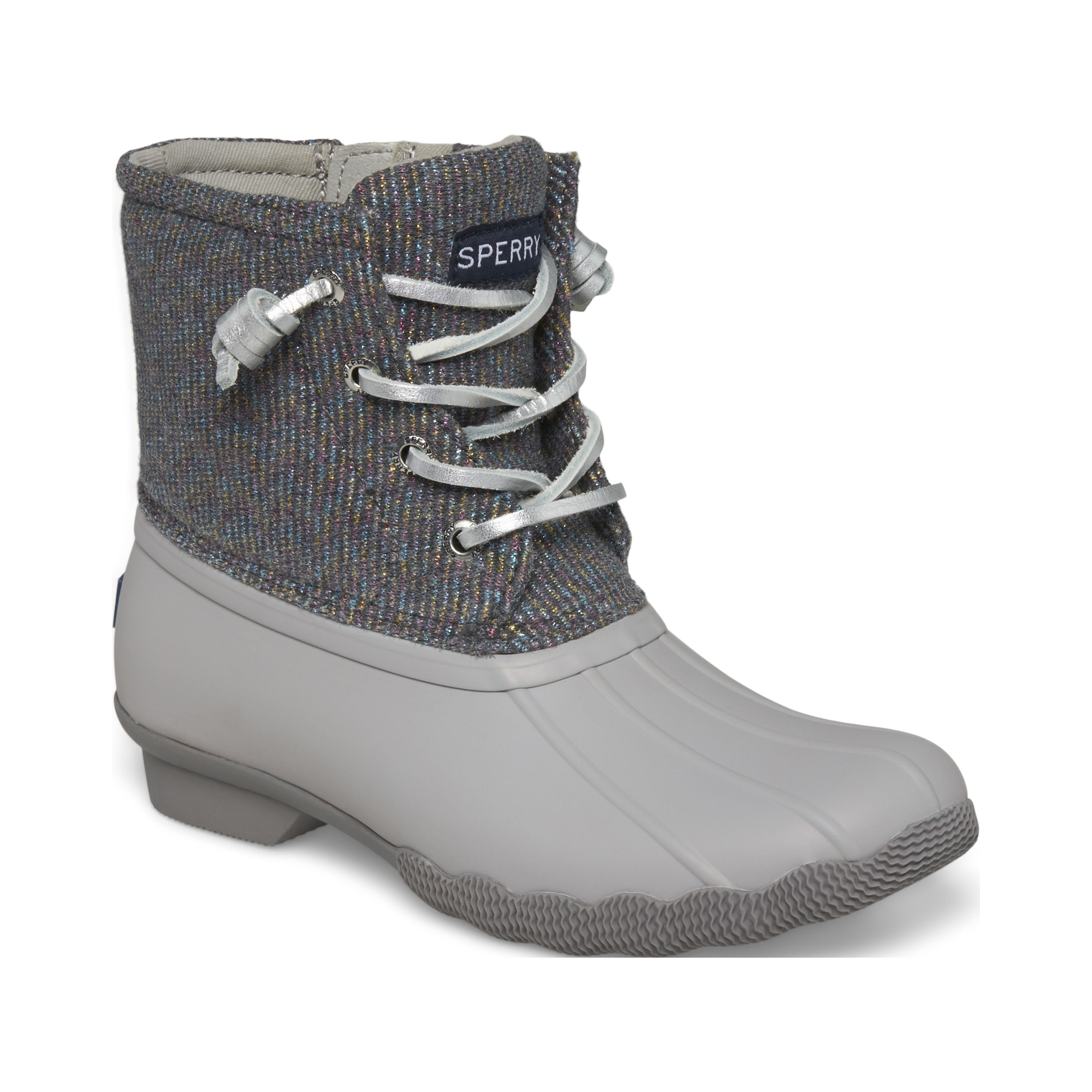 Sperry saltwater metallic duck cheap boots grey