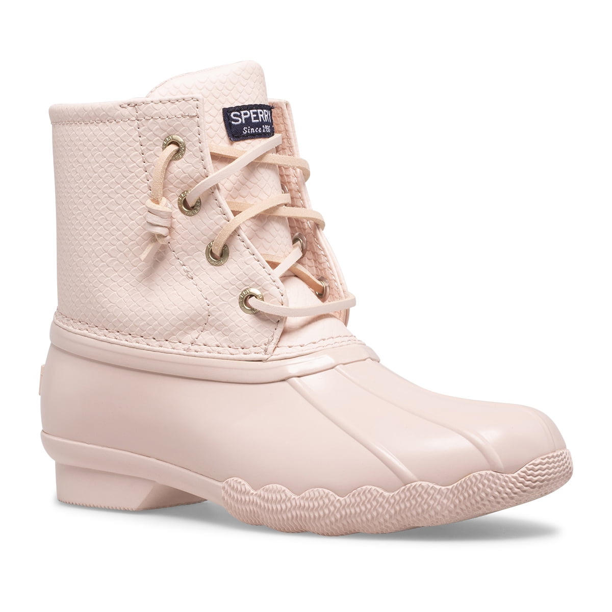 sperry rose gold duck boots