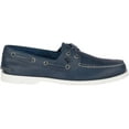 thumbnail image 1 of Sperry Top-Sider Leeward 2-Eye Cross Lace Leather Boat Shoe Men 9.5 Navy, 1 of 6