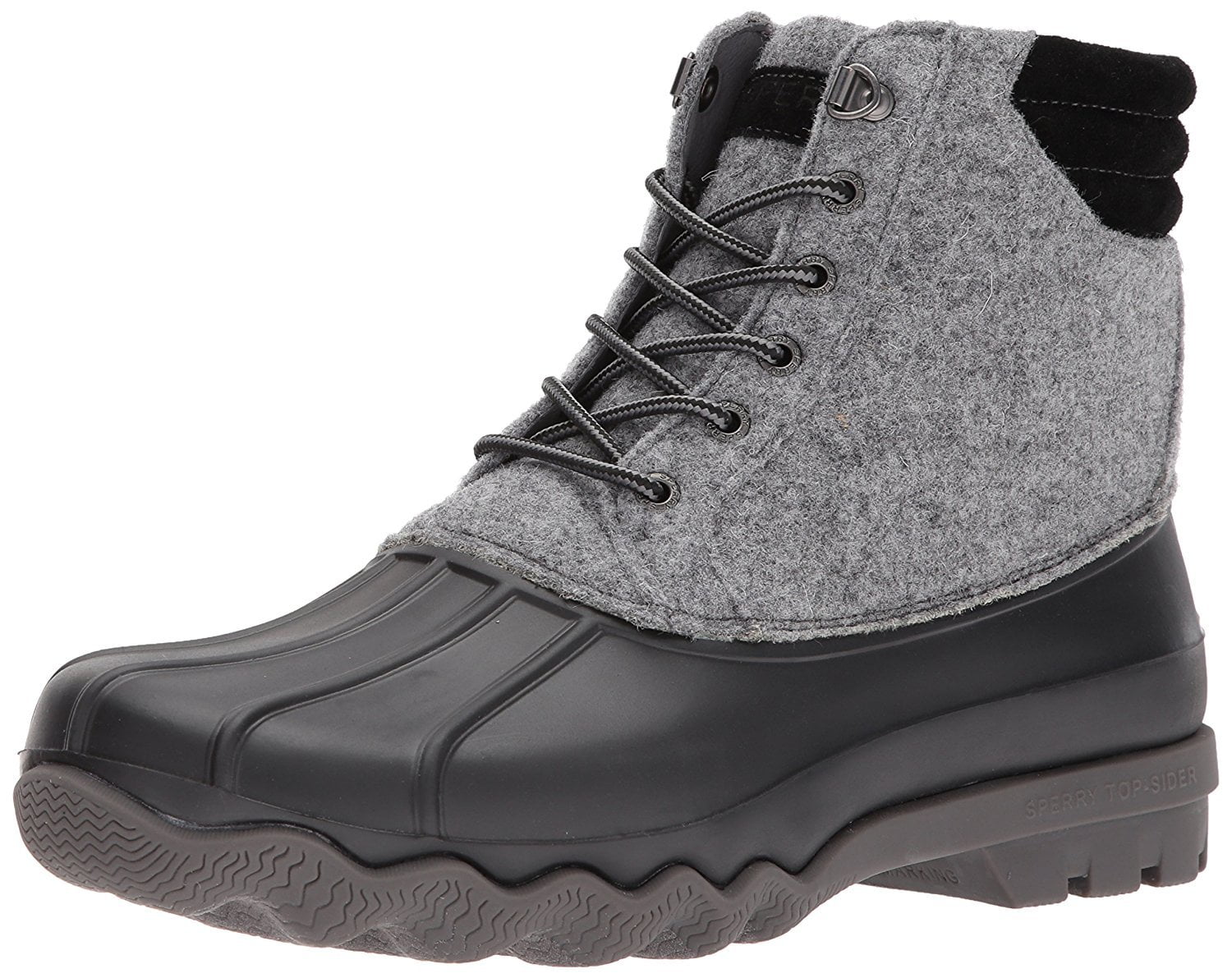 Sperry duck boots grey and black hotsell