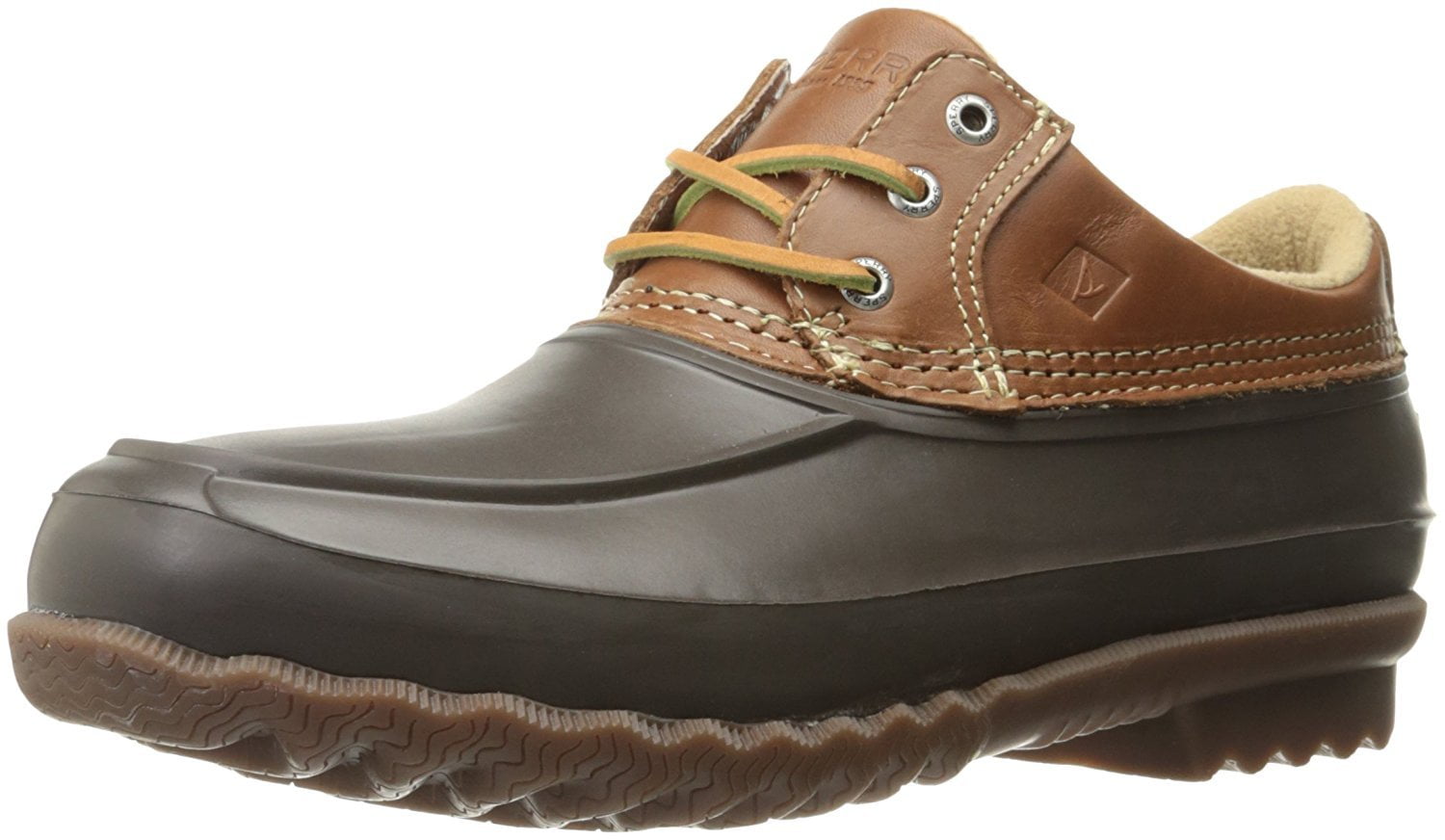 Sperry Topsider men’s decoy duck leather rubber boots, size 11 ￼ Sperry Leather Duck Boots Brown Black | Mercari main image 2