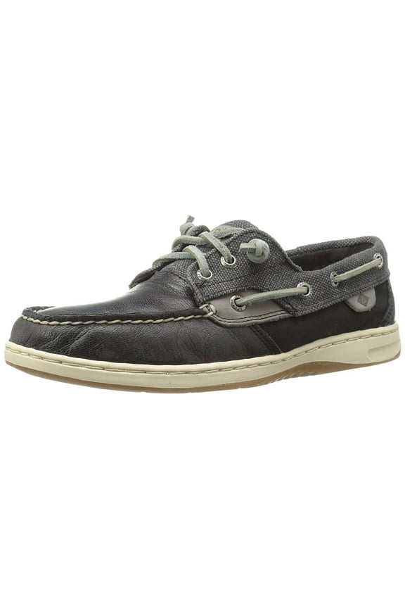Top-Sider Women's Ivyfish Waxed Black Boat Shoe