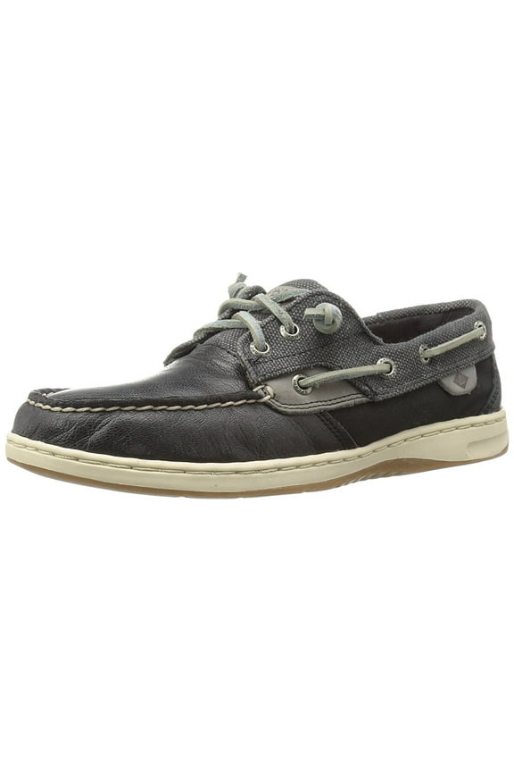 Top-Sider Women's Ivyfish Waxed Black Boat Shoe
