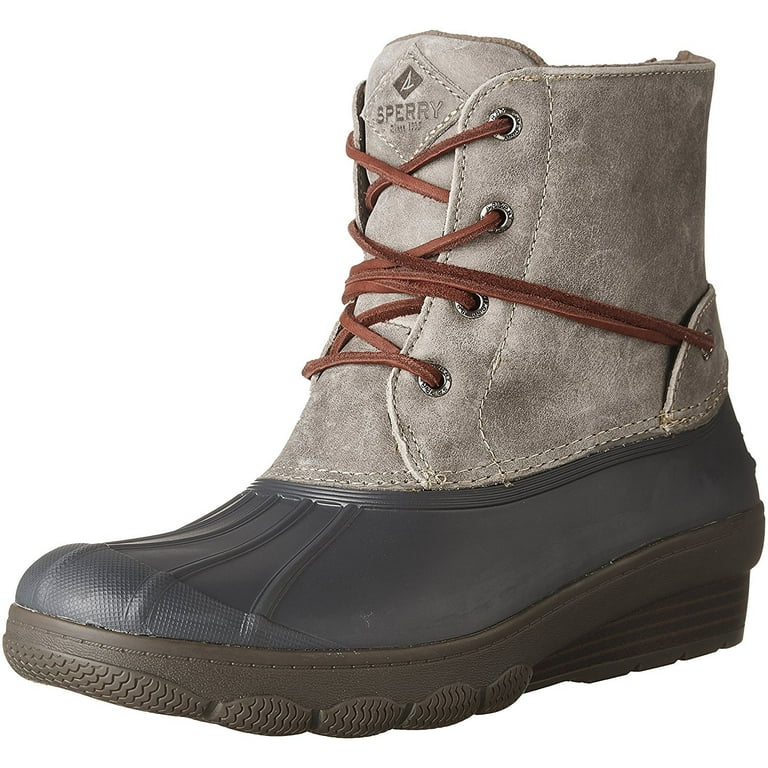 Sperry Top Sider Women s Saltwater Wedge Tide Rain Boot Grey 5 Medium US Walmart