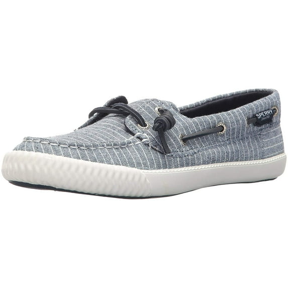 Sperry Top-Sider Women's Sayel Away Pinstripe Sneaker, Blue/White, 5 Medium US