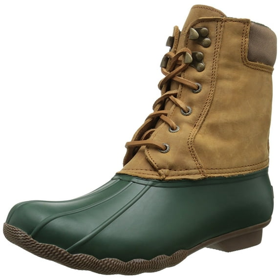 Sperry Top-Sider Women's Shearwater Rain Boot, Green/Tan, 5 M US