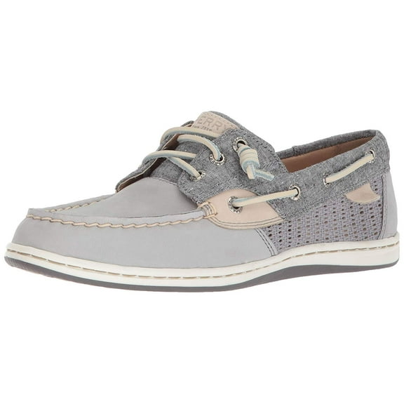 Sperry Top-Sider Women's Songfish Chambray Boat Shoe, Grey, 5 Medium US