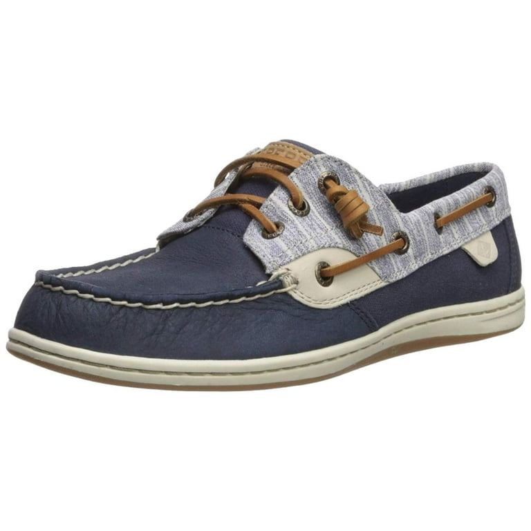 Sperry Top-Sider Women's Songfish Painterly Stripe Boat Shoe, Navy - Main Image