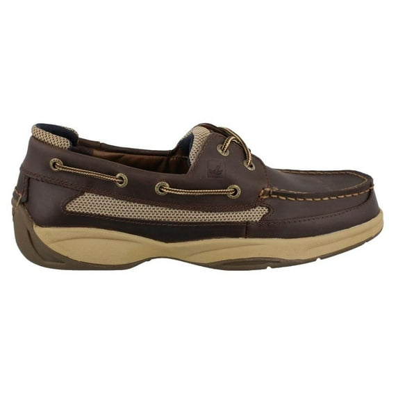 Sperry Topsider Mens Shoes Lanyard 2-Eye Boat Shoe 8.5 W Dark Brown